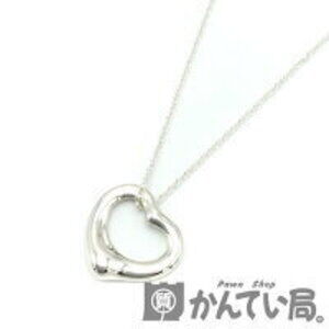 Tiffany Co Open Heart Necklace Silver